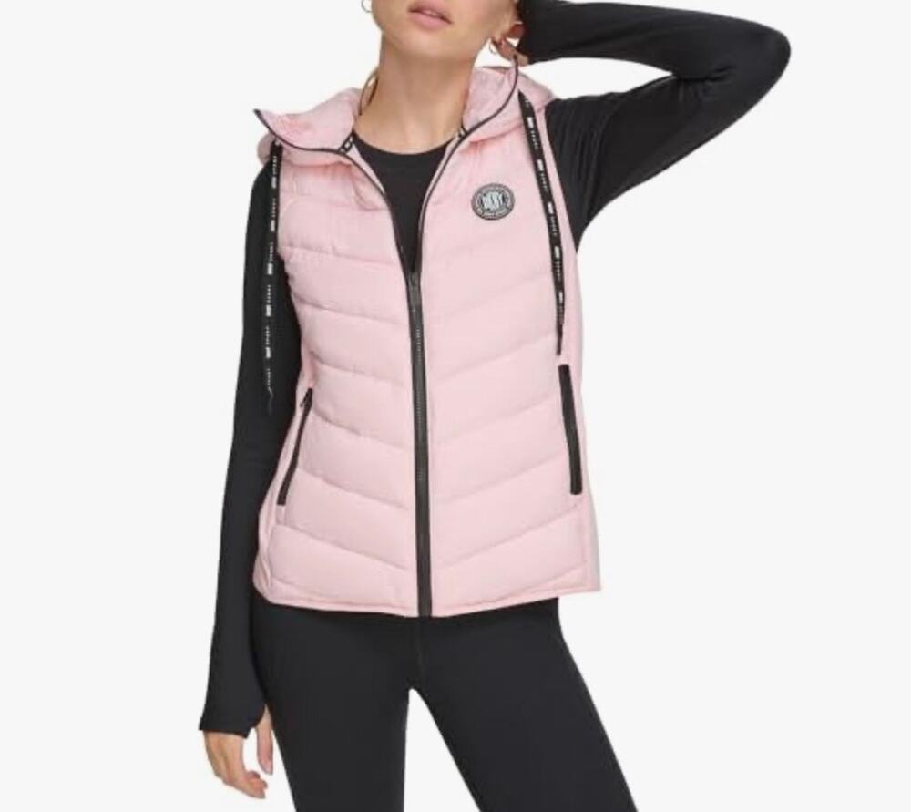 DKNY Women Hooded Puffer Vest